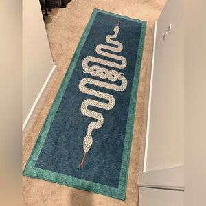 Jonathan Adler venom snake sapphire Ruggable runner